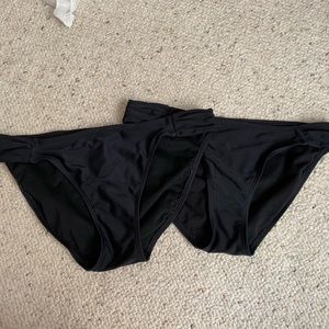 Two Black Xhilaration Bikini Bottoms